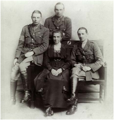 William, Horace & Ken Bagshaw with their mother